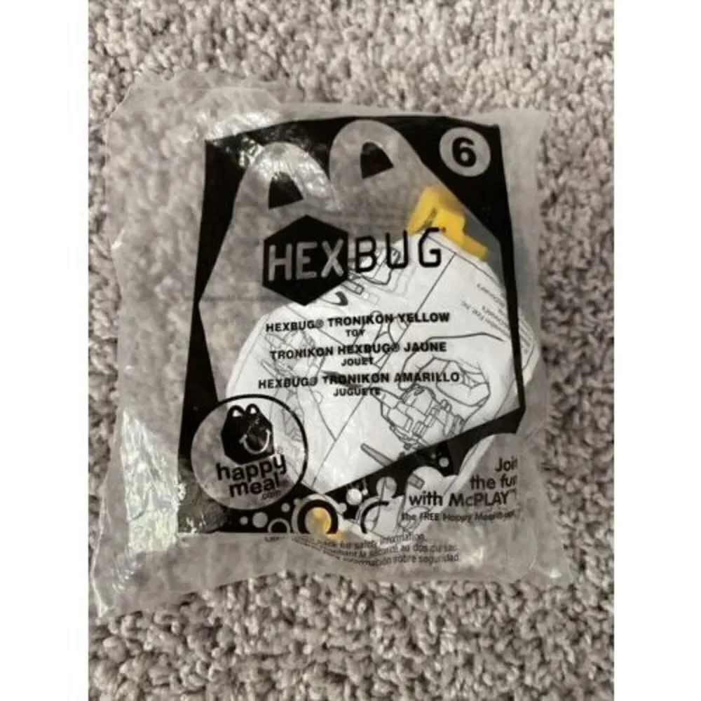 McDonald's 2014 Happy Meal Toy Yellow Tronikon Hexbug Hex Bug #6 Sealed New